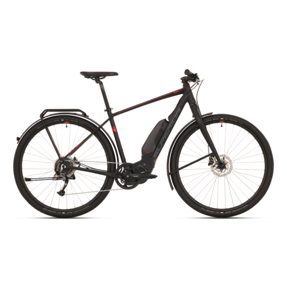 Superior eRX 630 Touring elektromos cross kerékpár [19", matt fekete/sötét szürke/piros]