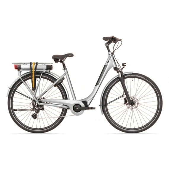 Rock Machine Cityride e100 SD elektromos városi kerékpár [48 cm (L), matt ezüst]
