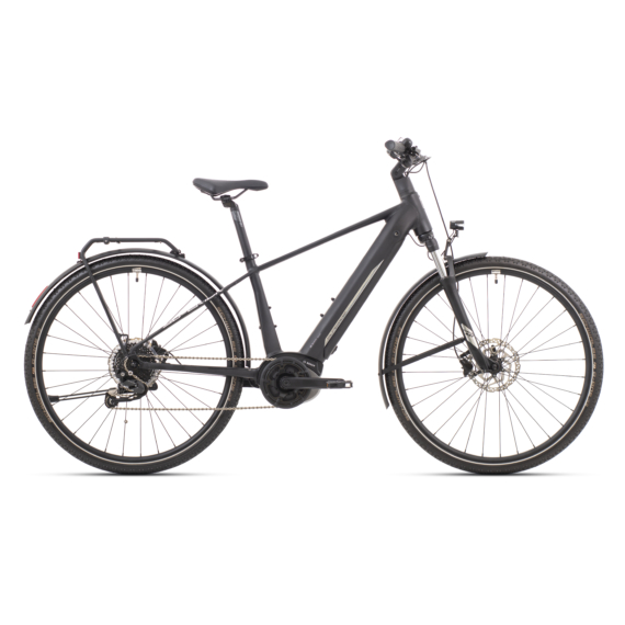 Superior '23 eXR 6050 B Touring elektromos cross kerékpár [21" (XL), matt fekete/króm ezüst]
