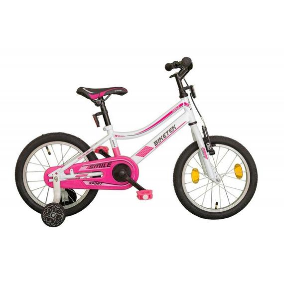 Kp Koliken 16" Biketek Smile kontrás fehér-cikláme